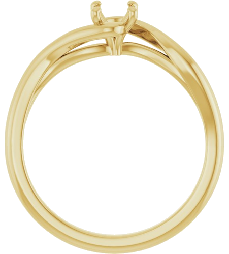 Sužadėtuvių Žiedas „Bypass“ 14k yellow gold Oval 6mm x 4mm (2)