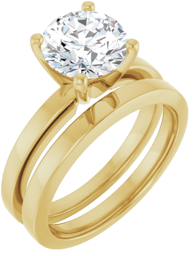 Sužadėtuvių Žiedas „Solitaire“ 14k yellow gold Round 8mm (6)