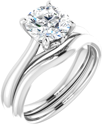 Sužadėtuvių Žiedas „Solitaire“ 950 Platinos Round 7.4mm (6)