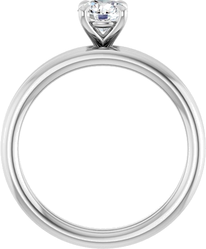 Sužadėtuvių Žiedas „Claw-Prong Solitaire“ 14k white gold Round 5.2mm (7)