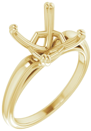 Sužadėtuvių Žiedas „Solitaire“ 417 Geltonojo Aukso Oval 12mm x 10mm (1)