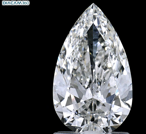 1.51 carat H-SI2 Natūralus Pear Deimantas (1)