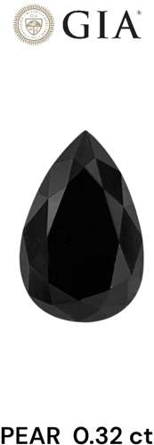 0.32 carat Fancy Black-VVS2 Natūralus Pear Deimantas (1)