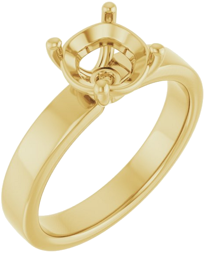 Sužadėtuvių Žiedas „Solitaire“ 14k yellow gold Round 7.4mm (1)