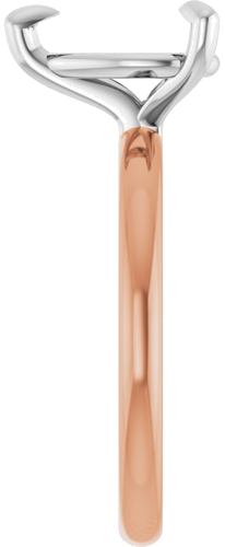 14K Rose White 10 x 7 mm Pear Engagement Ring Mounting (4)