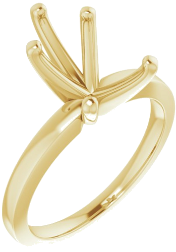 14K Yellow 12x8 mm Pear Solitaire Engagement Ring Mounting (1)