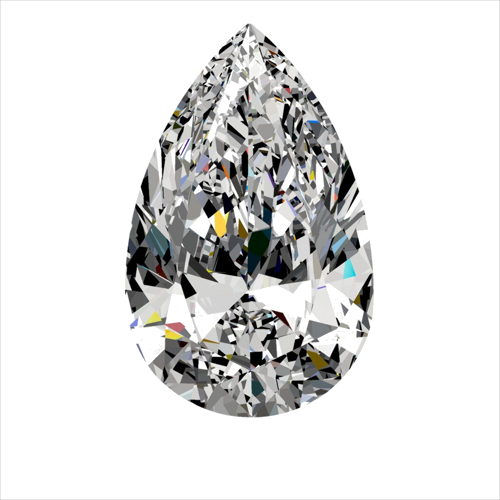 0.4 carat F-VVS1 Natūralus Pear Deimantas (1)