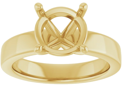 Sužadėtuvių Žiedas 14k yellow gold Round 9.4mm (3)