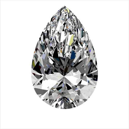 0.4 carat H-VVS1 Natūralus Pear Deimantas (1)
