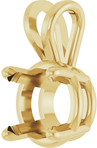 Pakabukas „Round 4-Prong Basket“ 14k yellow gold Round 7.5mm (2)