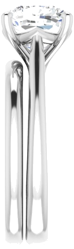 Sužadėtuvių Žiedas „Solitaire“ 585 Baltojo Aukso Cushion 8mm (9)