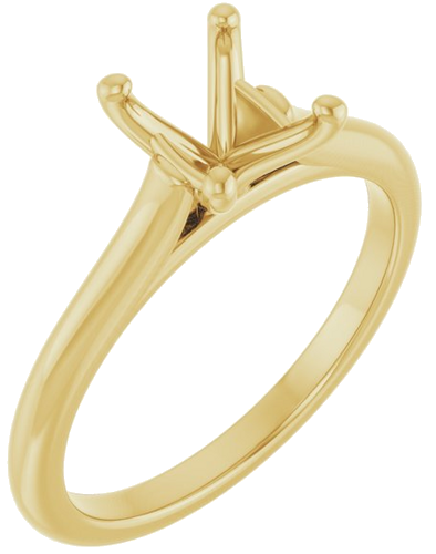 Sužadėtuvių Žiedas „Accented“ 18k yellow gold Oval 8mm x 6mm (1)