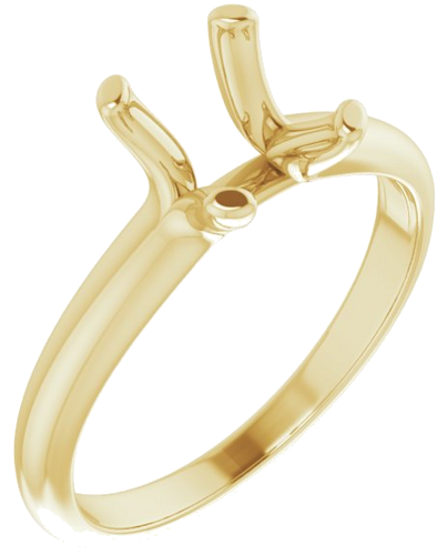 Sužadėtuvių Žiedas „Solitaire“ 585 Geltonojo Aukso Oval 9mm x 7mm (1)