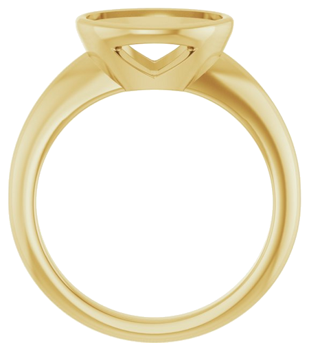 Sužadėtuvių Žiedas „Bezel-Set Solitaire“ 14k yellow gold Oval 10mm x 8mm (2)