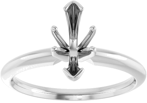 Sužadėtuvių Žiedas „V-End Solitaire“ 585 Baltojo Aukso Marquise 10mm x 5mm (3)