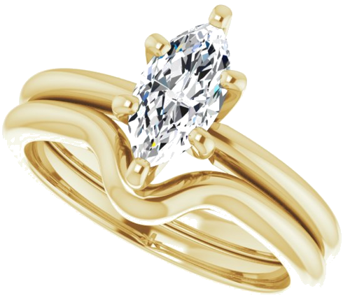 10K Yellow  9x4.5 mm Marquise Solitaire Engagement Ring Mounting (10)
