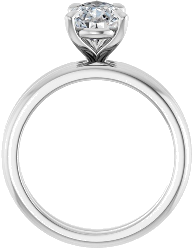 Sužadėtuvių Žiedas 585 Baltojo Aukso Pear Shape 10mm x 7mm (4)