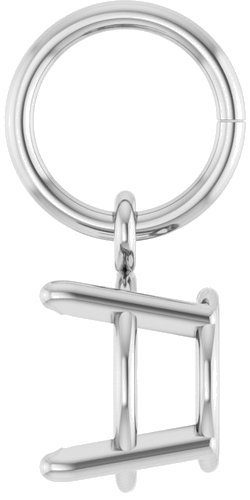Pakabukas „Solitaire Charm“ 14k white gold Round 6.5mm (3)