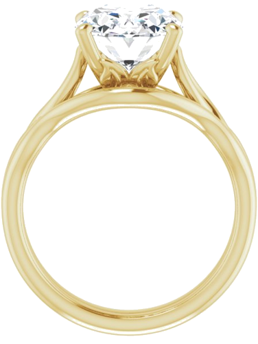 Sužadėtuvių Žiedas „Solitaire Sculptural“ 14k yellow gold Oval 11mm x 9mm (7)