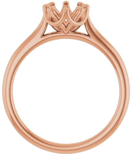 Sužadėtuvių Žiedas „Solitaire“ 14k rose gold Oval 8mm x 6mm (2)