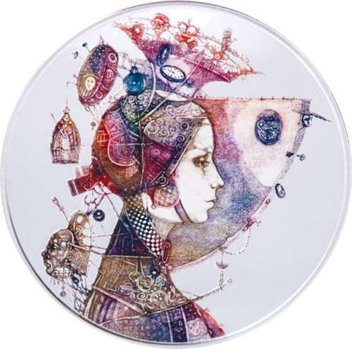 The woman, silver medal Ag 925 (Engraving) (1)