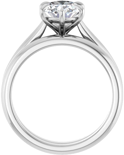 Sužadėtuvių Žiedas „Claw-Prong“ 14k white gold Oval 9mm x 7mm (7)