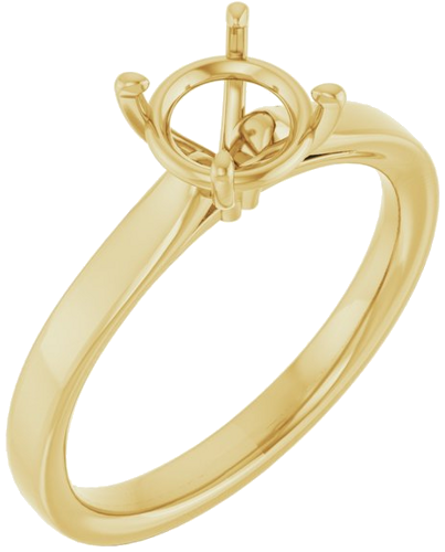Sužadėtuvių Žiedas „Solitaire“ 14k yellow gold Round 6.5mm (1)