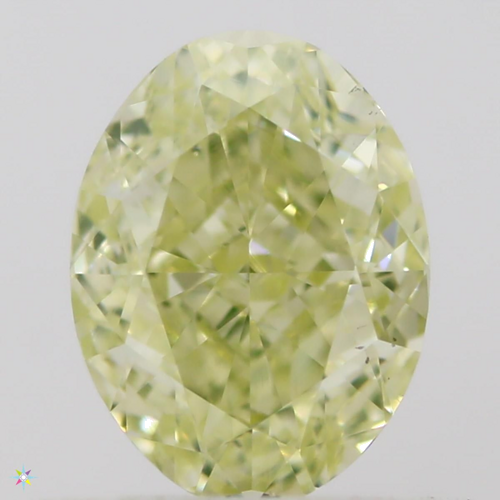 0.62 carat Fancy Light Greenish Yellow-VS2 Natūralus Oval Deimantas (1)
