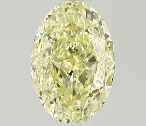 0.9 carat Fancy Light Yellow-VVS1 Natūralus Oval Deimantas (1)