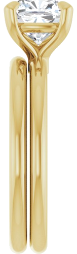Sužadėtuvių Žiedas „Claw-Prong“ 14k yellow gold Cushion 7mm (9)
