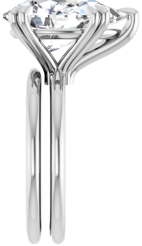 Sužadėtuvių Žiedas „Double Claw-Prong“ 10k white gold Pear 15mm x 10mm (9)