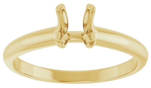 14K Yellow 7x5 mm Oval Solitaire Engagement Ring Mounting (3)