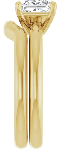Sužadėtuvių Žiedas 10k yellow gold Square 5.5mm (9)