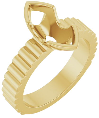 Sužadėtuvių Žiedas „Half-Bezel Solitaire“ 14k yellow gold Marquise 12mm x 6mm (1)