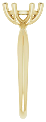 Sužadėtuvių Žiedas „Solitaire“ 585 Geltonojo Aukso Round 7mm (4)