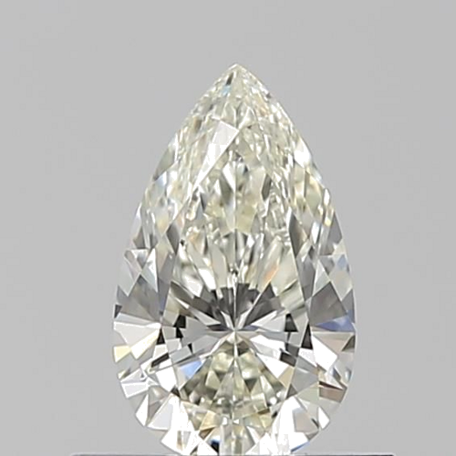 0.53 carat K-VVS1 Natūralus Pear Deimantas (1)