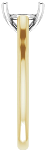 Sužadėtuvių Žiedas 14k yellow/white gold Round 8.8mm (4)