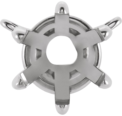 Pakabukas „Solitaire“ 585 Baltojo Aukso Round 6mm (1)