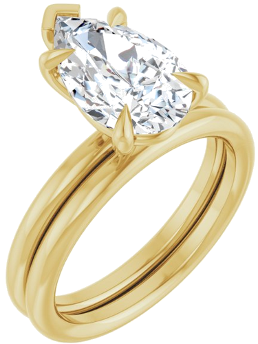 Sužadėtuvių Žiedas „Claw-Prong Solitaire“ 14k yellow gold Pear 12mm x 7.5mm (6)