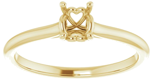 Sužadėtuvių Žiedas „Solitaire“ 585 Geltonojo Aukso Oval 6mm x 4mm (3)