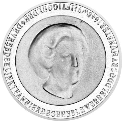 50 гулдена 1998 Мюнстерски договор Нидерландия сребърна монета (1)