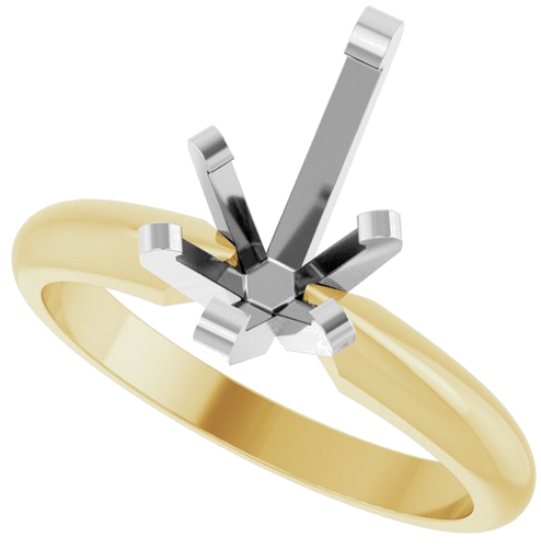Sužadėtuvių Žiedas „Knife-Edge Solitaire“ 14k yellow/white gold Pear 10mm x 6mm (5)
