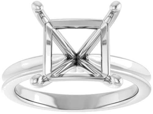 Sužadėtuvių Žiedas 14k white gold Square 9mm (3)