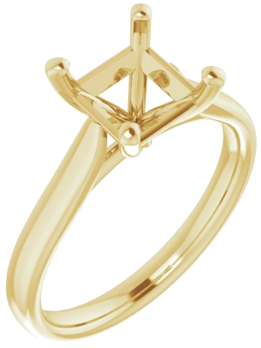 Sužadėtuvių Žiedas „Solitaire“ 585 Geltonojo Aukso Square 6.5mm (1)