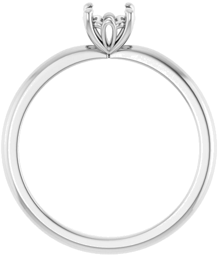 Sužadėtuvių Žiedas 14k white gold Round 5.2mm (2)