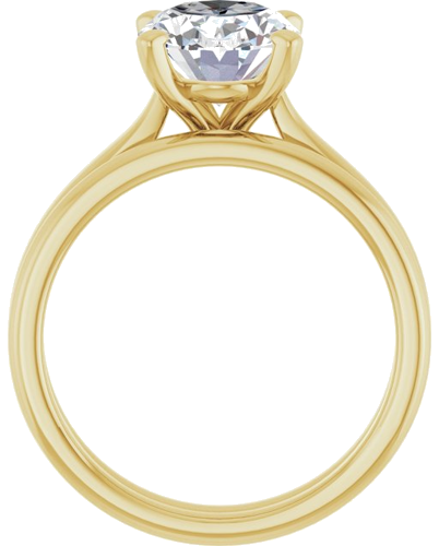 Sužadėtuvių Žiedas 10k yellow gold Oval 10mm x 8mm (7)