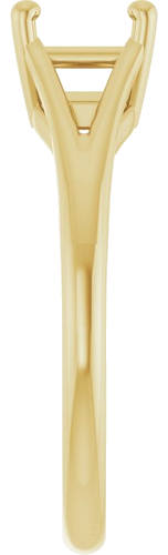 Sužadėtuvių Žiedas „Solitaire Split-Shank“ 14k yellow gold Square 5mm (4)