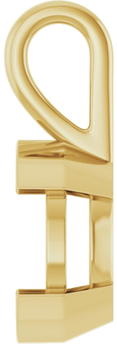 Pakabukas „Half Bezel Solitaire Charm“ 14k yellow gold Oval 11mm x 9mm (3)