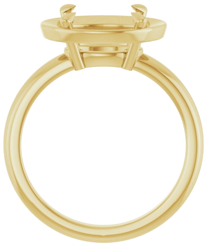 Sužadėtuvių Žiedas „Claw-Prong Solitaire Bezel-Style“ 14k yellow gold Oval 11mm x 9mm (2)