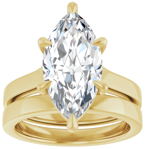 Sužadėtuvių Žiedas „Claw-Prong“ 14k yellow gold Marquise 16mm x 8mm (8)